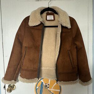 ZARA KIDS DOUBLE-FACED FAUX SHEARLING COAT (UNISEX)